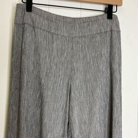 Nic & Zoe Women’s Size 6 Linen Blend Grey Casual Pull on Pants - Picture 2 of 9